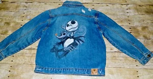 DISNEY STORE The Nightmare Before Christmas Kids Denim Jean Jacket 7 8 Jack Zero - Picture 1 of 15