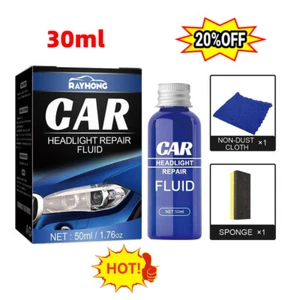 Car Headlight Restoration Set Fluid Repair Kit Plastic Light Polish Cleaner L1Y6 - Bild 1 von 11