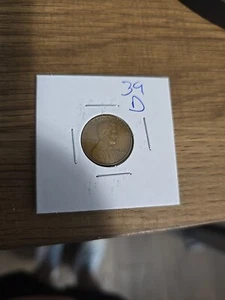 1939D Lincoln Wheat Cent Penny Free Shipping - Picture 1 of 4