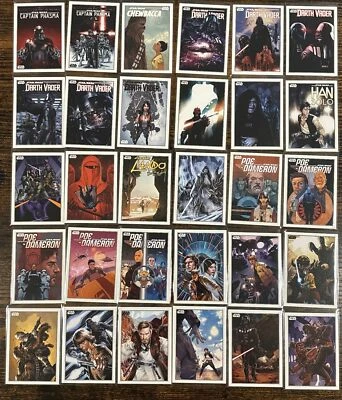 2023 Topps Star Wars Flagship COMPLETE 30 CARD SET Comic Cover Art Insert Lot - Image 1 of 4