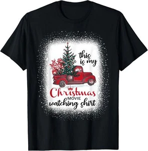 This Is My Christmas Movie Watching Shirt Vintage Red Truck T-Shirt - Picture 1 of 10