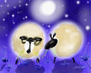 Valentines card. Ewe & Me. 6x6 inch square card. Blank inside - Picture 1 of 3