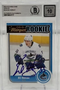 Bo Horvat Signed RC 2014-15 O-Pee-Chee Update BAS Beckett Autograph Grade 10 - Picture 1 of 2