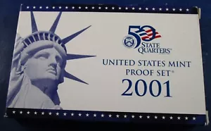 2001 verkleidetes Proof-Set mit OGP - 10 Münzen (07) - Bild 1 von 8
