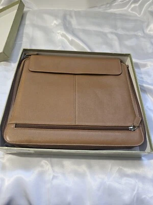 Levenger Brown Leather Computer Bag/Laptop Case, Excellent Condition - Image 1 of 4