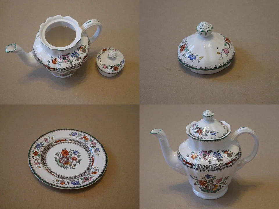 Spode - Chinese Rose - Kuchenteller 19 cm /  Kaffeekanne / Deckel Teekanne - Bild 1 von 1