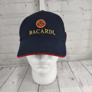 Bacardi Rum Adjustabe Navy Blue with Red Cap Strapback Hat NWT - Picture 1 of 8