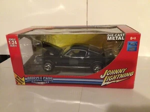 NEW! 1965 Ford Mustang, Johnny Lightning, Black, DieCast 1:24 NRFB, MIB - Picture 1 of 10