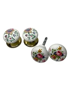 Vintage Door Knobs Ceramic Gainsborough Passage Hall Bedroom Country Cottage x2 - Picture 1 of 4