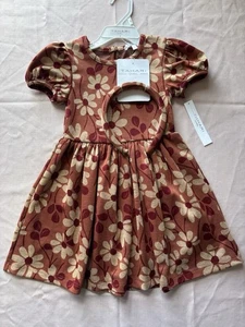 NWT Tahari Girls Brown/Daisy Dress and Headband Size 5 - Picture 1 of 8