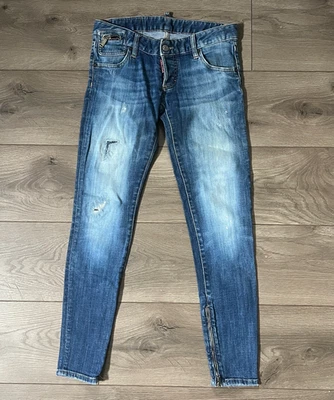 Dsquared2 Skinny Blue Denim Women’s Italy Distressed Jeans Sz 40 - Image 1 of 4