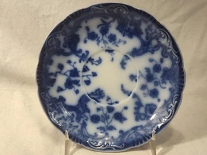 W H Grindley & Co Flow Blue Saucer Circa 1891-1914 - Picture 1 of 14