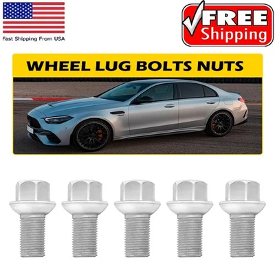 Kit de tuercas de pernos de rueda de 5 piezas Mercedes-Benz para ML350 S500 A180 A200 A250 B200 Foto 1 de 4