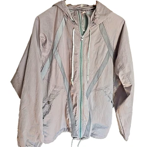 Free People MOVEMENT Women’s Gray Reflective Hoodie Jacket Running Windbreaker L - Picture 1 of 10