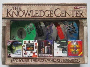 Vintage; The KNOWLEDGE CENTER 5 CD-ROM Set (1995) Reference World of Information - Picture 1 of 3