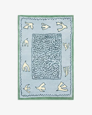 Nordic Knots A Light-Blue Rug - Hand Tufted Rug Wool Area Rug any Size Available - Image 1 of 4
