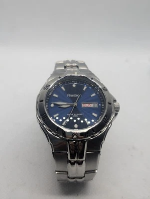 Reloj Hombre Armitron 20/4207SV Batería Nueva 40MM 6.5" Acero Inoxidable J88 Día/Fecha Foto 1 de 4