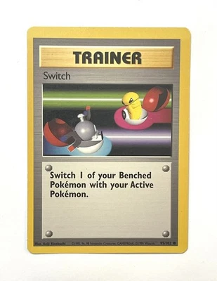 Switch 95/102 Base Set Pokemon Trainer Card - MP Miscut Off Center Error - Image 1 of 4