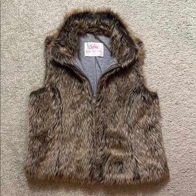 Chaleco de piel sintética Justice Girls - mediano 8/10 Foto 1 de 3