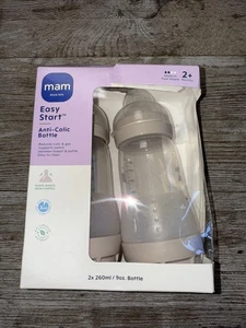 2 pack~MAM Easy Start Anti-colic Baby Bottle 9 Oz 2 Months -Open box/Damaged box - Picture 1 of 3