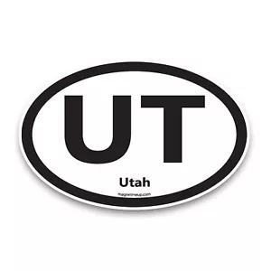 UT Utah US State Oval Magnet Decal, 4x6 Inches, Automotive Magnet - Picture 1 of 7