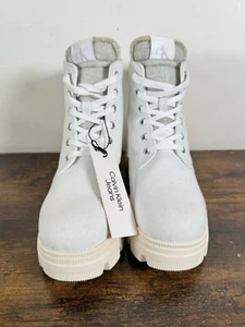 Calvin Klein Jeans Chunkly Boot Vintange Tongue Größe UK 6,5 EU 40 Neu Canvas - Bild 1 von 6
