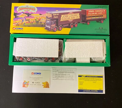 NIB Corgi 21701 Showmans AEC Closed Pole Truck Trailer Set Diecast W/COA - Image 1 of 4