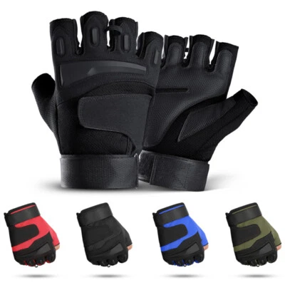 Tactical Half Finger Gloves Non-slip Mens Army Soldier Special Forces Fingerless - Image 1 of 4