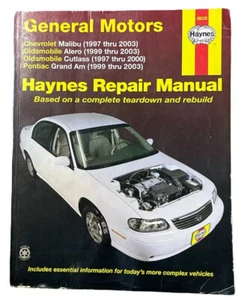 Haynes 38026 Repair Manual for Chevrolet Malibu 97 -03 Pontiac Grand Am 99 -03 - Foto 1 di 2