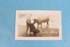 VINTAGE RPPC ECHTES FOTO POSTKARTE LOREDO MEXICO BULLFIGHTER UNBENUTZT - Bild 1 von 2