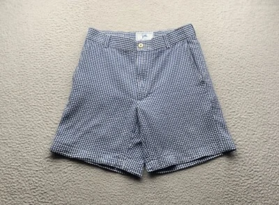Southern Tide Seersucker Shorts Mens 30x8 Skipjack Blue White Gingham Preppy - Image 1 of 4