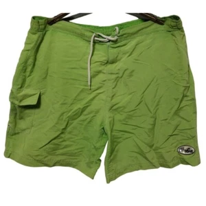 Wave Zone Men's Neon Green Size Large Swim Shorts with Mesh Lining - Picture 1 of 3