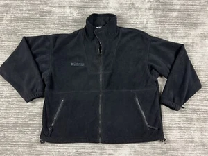 Columbia Jacket Mens Extra Large Black Full Zip Fleece Outdoors Casual - Picture 1 of 14