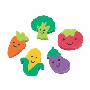 Mini Vegetable Erasers, Stationery, 300 Pieces - Picture 1 of 1