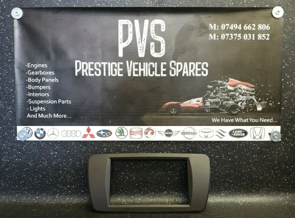 SEAT IBIZA 6J 6JN CAR RADIO PANEL COVER FRAME TRIM 1-DIN BLACK 281328-06-1 (84) - Image 1 of 4