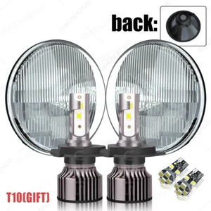 Pair 7-Inch Round LED Headlight Projector Lamps H4 Fit MG MGB GT 1966-1980 - Picture 1 of 24