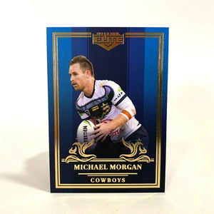 MICHAEL MORGAN 2019 NRL Elite Sapphire Mojo Insert North QLD Cowboys #14/20 - Picture 1 of 2