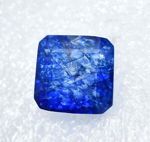 9.50 Ct Natural Blue Beryl Rare Square Shape Certified Loose Gemstone 12x12 mm