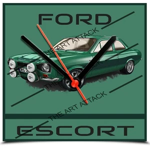 Ford Escort RS2000 (artist impression) Glass wall clock - Picture 1 of 1