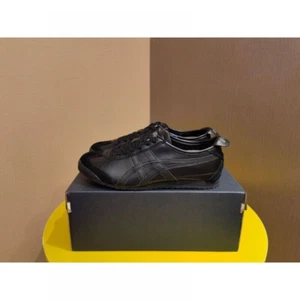 999 Nuevo Onitsuka Tiger México 66 Neutro Informal Zapatos Planos Negro/Negro Lona - Imagen 1 de 17