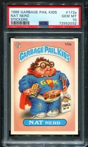 PSA 10 GEM MINT 1986 GARBAGE PAIL KIDS GPK OS5 NAT NERD #172a 52032 SD262 - Picture 1 of 1