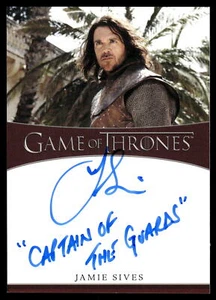 GAME OF THRONES IRON ANNIVERSARY JAMIE SIVES "CAPTAIN OF THE" INSCRIPTION AUTO - Picture 1 of 2