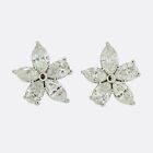 Tiffany & Co. Victoria Mixed Diamond Cluster Earrings - Platinum