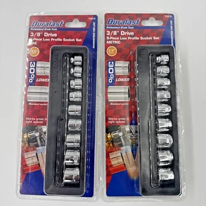 Duralast 3/8”Drive Metric & SAE 18 pc Low Profile Socket Set - Foto 1 di 11