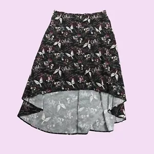 Thorn & Fable Black Hi-Low Dark Romance Stretch Flowy Gothic Women Skirt Size 2X - Picture 1 of 8