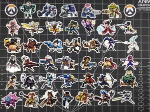 Overwatch Character Stickers | 43 Glossy Vinyl Decals | Pixel Style Stickers - Picture 1 of 8