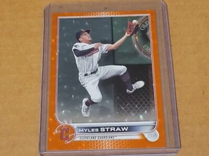 2022 Topps #654 Myles Straw Orange Foil SP #/299 Cleveland Guardians Nmmt - Picture 1 of 3
