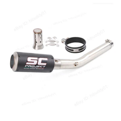 GSXR1000 2005 2006 for Suzuki K5 K6 Slip On Muffler Exhaust Tips Carbon Fiber - Image 1 of 4