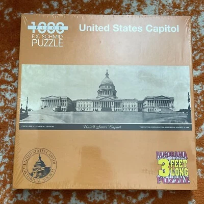 VTG 1998 FX Schmid United States Capitol 1000 pc Panorama 3" Jigsaw Puzzle New! - Image 1 of 3