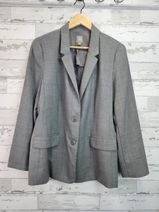 J Jill Wool Lightweight Two Button Flap Pockets Blazer Womens Petite 16 Washable - Picture 1 of 11
